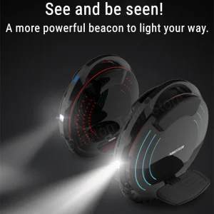 INMOTION V10F Electric Unicycle – 2000W Motor, 84V 960Wh Battery, 40km/h Max Speed, 70km Range, 16" Tire, Smart App Control, Self-Balancing One Wheel EUC